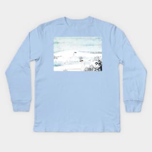 Winter birds Kids Long Sleeve T-Shirt